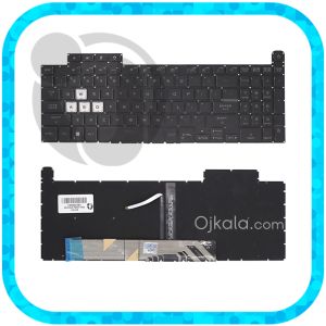 کیبورد لپ تاپ ایسوس TUF Gaming FX507 مشکی اینتر کوچک با بکلایت RGB به همراه کلید پاور