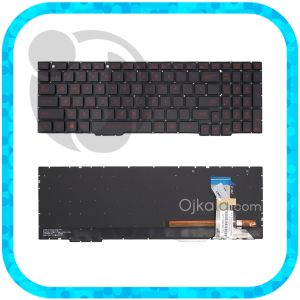 کیبورد لپ تاپ ایسوس ROG Strix GL553 / FX553 مشکی اینترکوچک با بکلایت بدون فریم با دکمه پاور