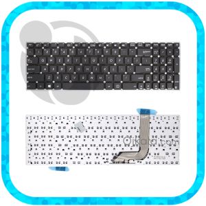 کیبورد لپ تاپ ایسوس VivoBook X542 / R542 مشکی اینترکوچک بدون فریم و بکلایت با کلید پاور
