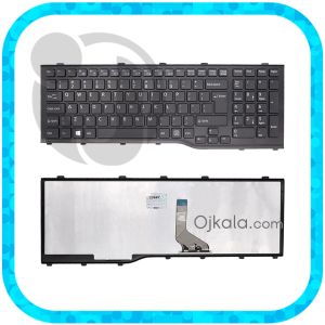 کیبورد لپ تاپ فوجیتسو LifeBook AH532 مشکی با فریم بدون بکلایت - نو