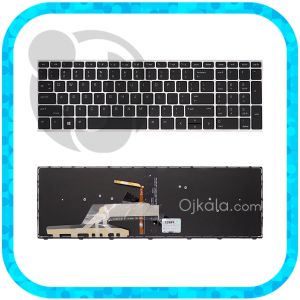 کیبورد لپ تاپ ایسر  ProBook 650 G4 نقره ای  اینتر کوچیک با فریم و بابکلایت - نو 