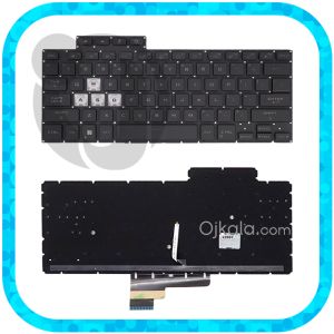 کیبورد لپ تاپ ایسوس TUF FX516 مشکی اینتر کوچک با بکلایت - نو 