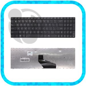کیبورد لپ تاپ ایسوس X54H مشکی اینتر کوچک با فریم و بدون بکلایت-نو 