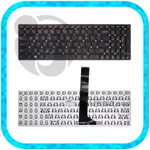 کیبورد لپ تاپ ایسوس X550 مشکی اینتر کوچک بدون فریم - نو 