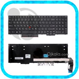 کیبورد لپ تاپ لنوو ThinkPad E580مشکی با فریم بدون بکلایت - نو