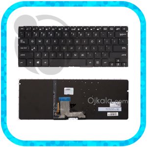 کیبورد لپ تاپ ایسوس ZenBook UX410  مشکی اینتر کوچیک بابکلایت و بدون فریم - نو 