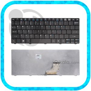 کیبورد لپ تاپ ایسر  Aspire One D270 مشکی اینتر کوچیک با فریم و بدون بکلایت - نو 