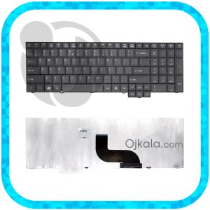کیبورد لپ تاپ ایسر  TravelMate 5760 مشکی اینتر کوچیک با فریم و بدون بکلایت - نو 