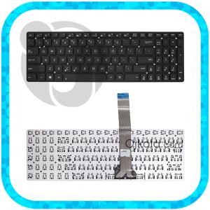 کیبورد لپ تاپ ایسوس K55VD مشکی اینترکوچک بدون فریم و بکلایت