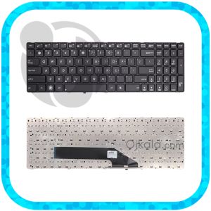کیبورد لپ تاپ ایسوس K50 / K60 / K70 / X70 مشکی اینتر کوچک با فریم و بدون بکلایت