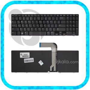 کیبورد لپ تاپ دل Inspiron 5110 مشکی اینتر کوچک با فریم بدون بکلایت