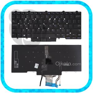 خرید آنلاین و بررسی تخصصی کیبورد لپ تاپ دل Latitude E5450 مشکی اینتر کوچک بدون فریم با موس و بکلایت