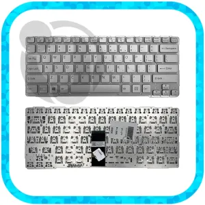 کیبورد لپ تاپ سونی SVE 14  نقره ای  بدون فریم اینتر کوچک - نو