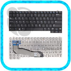  کیبورد لپتاپ دل Latitude E5440 مشکی اینتر کوچک با فریم و بدون بکلایت