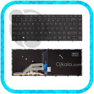 کیبورد لپ تاپ اچ پی ProBook 430 G3 / 440 G4 / 640 G4 مشکی اینتر کوچک با فریم و بکلایت