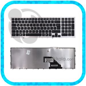 کیبورد لپتاپ سونی VPC-F11 / VPC-F1 مشکی اینتر بزرگ با فریم نقره ای بدون بکلایت 