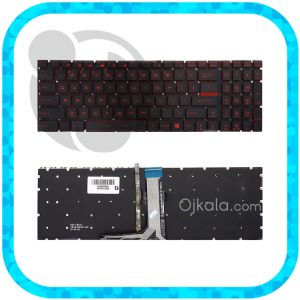 کیبورد لپتاپ ام اس آی GE62 / CX62 / PE62 مشکی اینتر کوچک بدون فریم با بکلایت