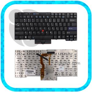 کیبورد لپ تاپ لنوو ThinkPad T410 / T420 مشکی اینتر کوچک با فریم، موس و بکلایت