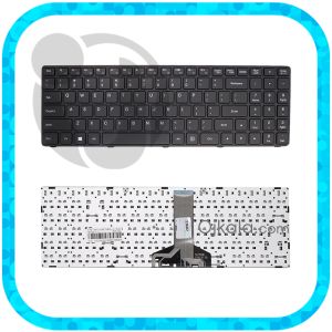 کیبورد لپ تاپ لنوو IdeaPad 100-15 مشکی اینتر کوچک فلت وسط با فریم - نو