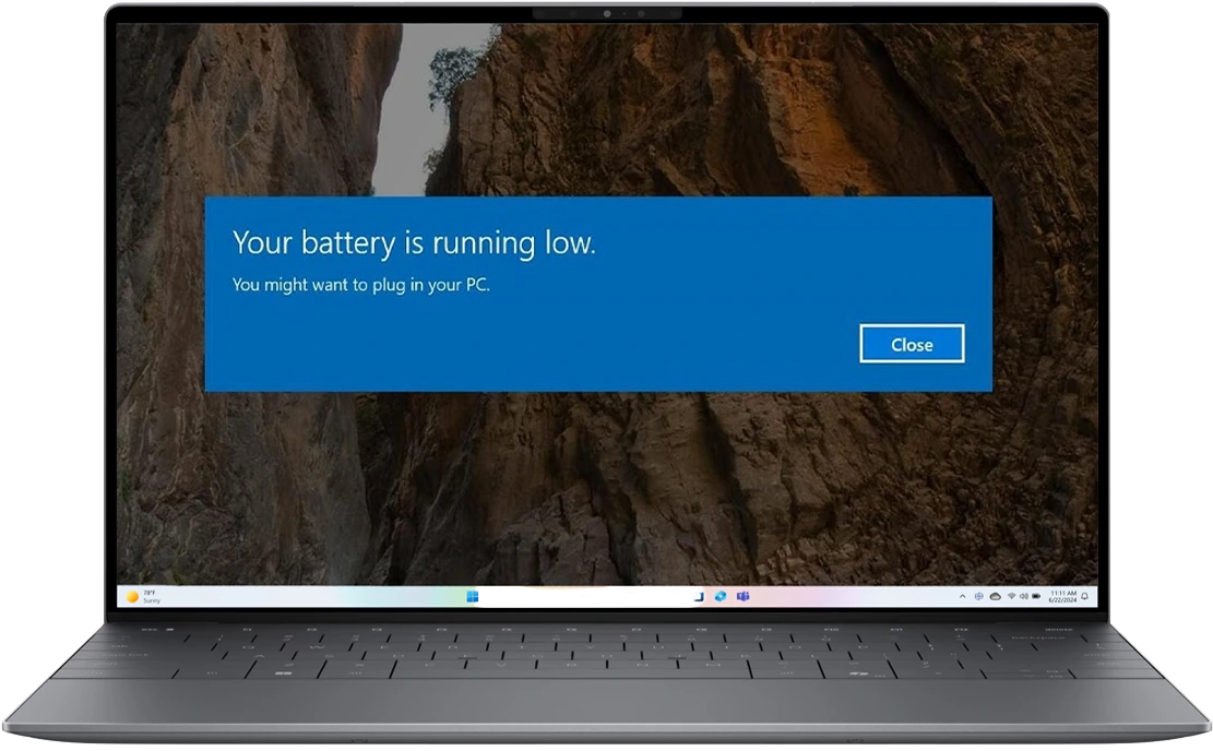 هشدار اتمام شارژ لپتاپ
