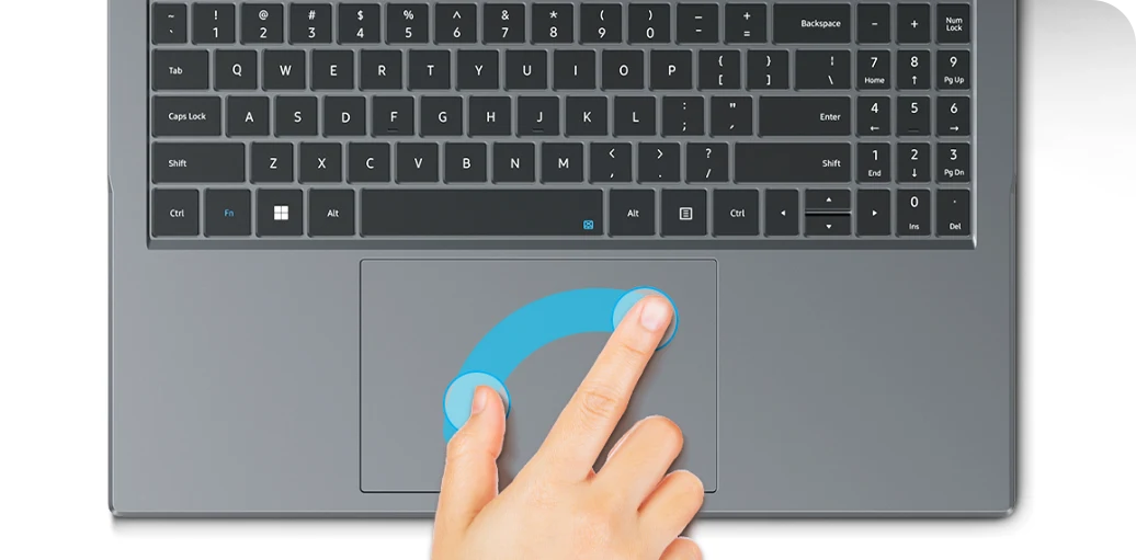 استفاده از تاچ پد لپتاپ