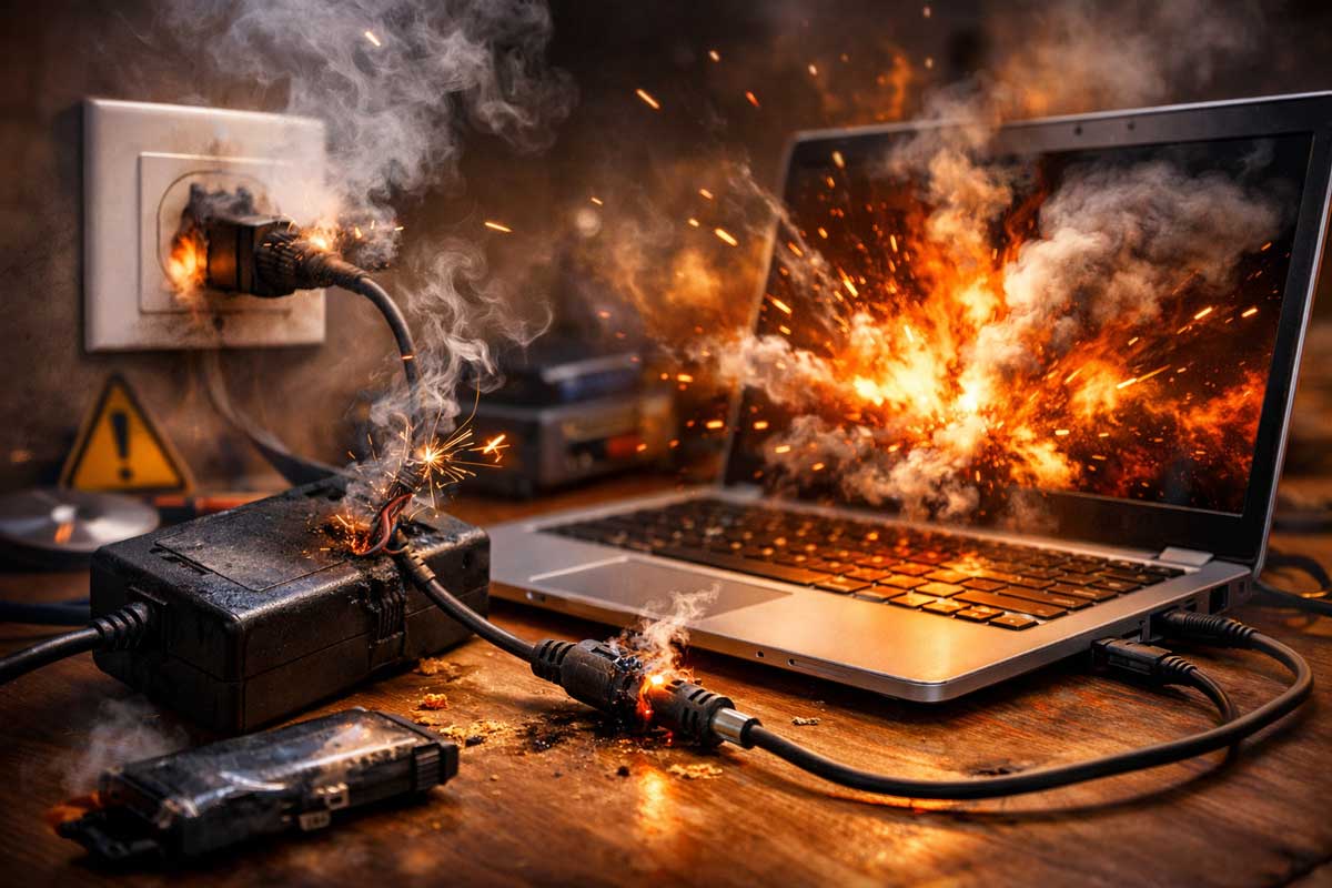 خرابی شارژر لپتاپ