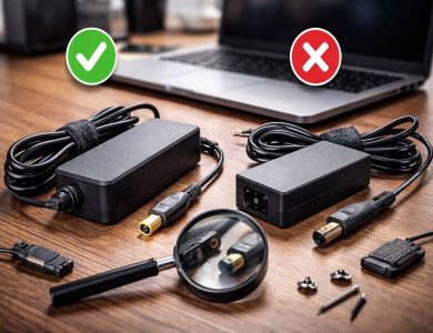 شارژر اصل و فیک لپتاپ