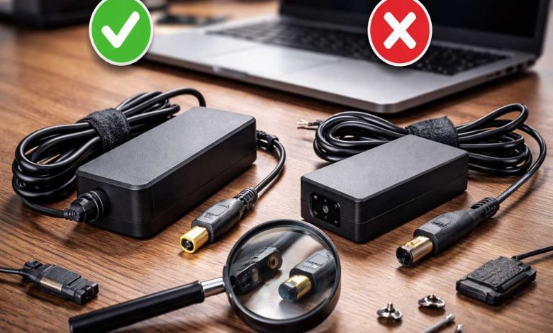 شارژر اصل و فیک لپتاپ
